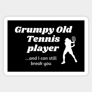 Grumpy Old tennis player Magnet